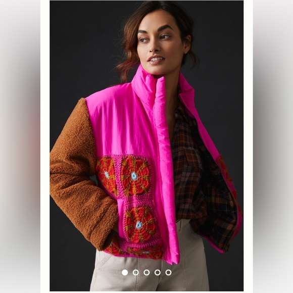 🌟HP🌟ANTHROPOLOGIE NWT Tach Nicoleta Crochet Jacket Size M. - Picture 2 of 10